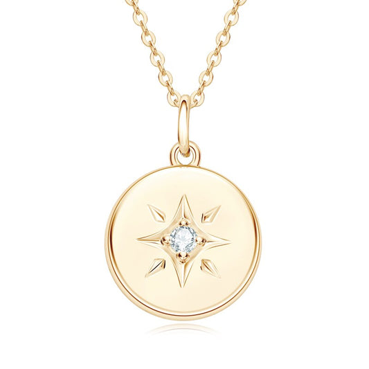 14k gold necklace moissanite diamond Holloway Jewellery
