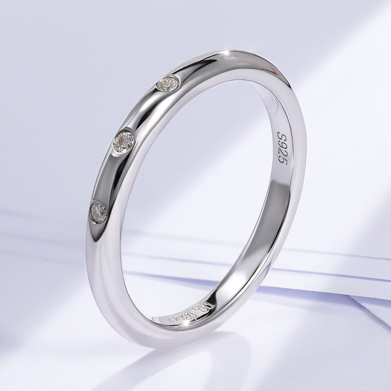 Moissanite Diamond Ring Sterling Silver UK