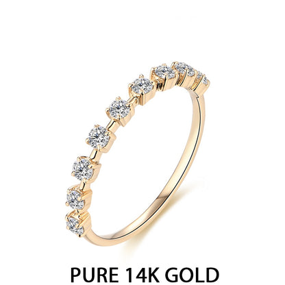Moissanite Yellow Gold Plated Ring USA