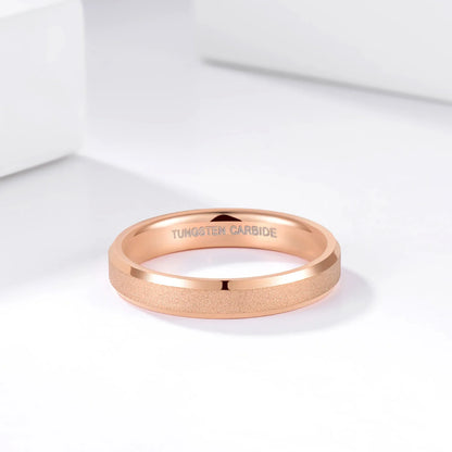 4mm tungsten ring rose gold colour