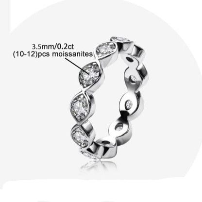 Moissanite Diamond Eternity Wedding Ring 