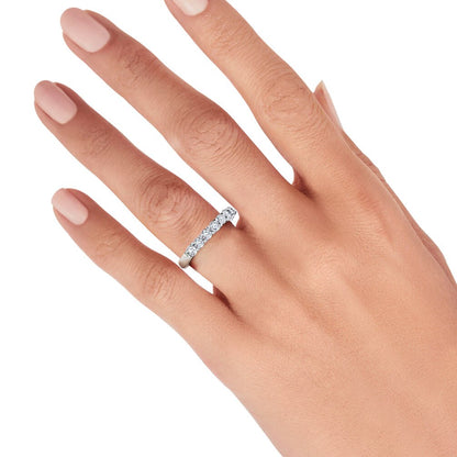 moissanite wedding ring 2mm moissainte diamond half wedding band holloway jewellery