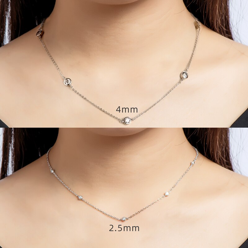 holloway jewellery moissanite necklace bezel set