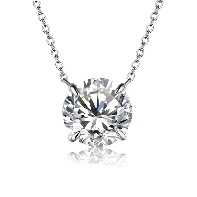 sterling silver 1ct moissanite diamond necklace Holloway Jewellery