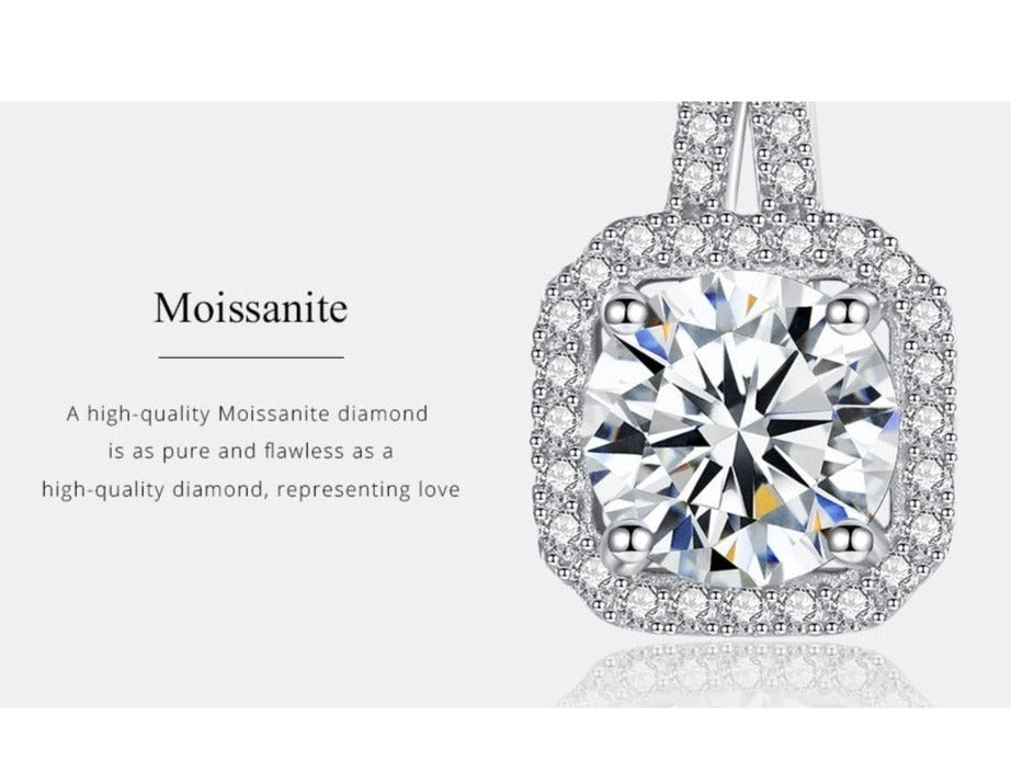 Moissanite Diamond Pendant Necklace UK