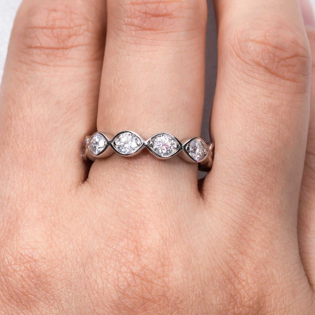 Holloway Jewellery Australia Moissanite Diamond Eternity Wedding Ring 