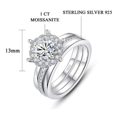 Ring Set Moissanite Diamond Stackable Rings 