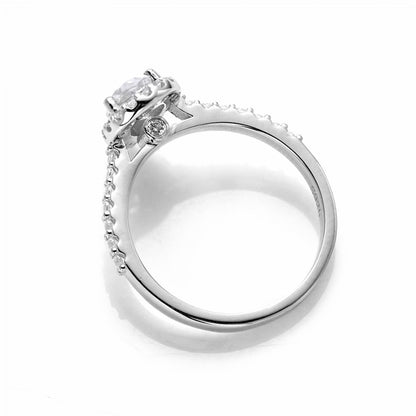 Pear Moissanite Diamond Ring