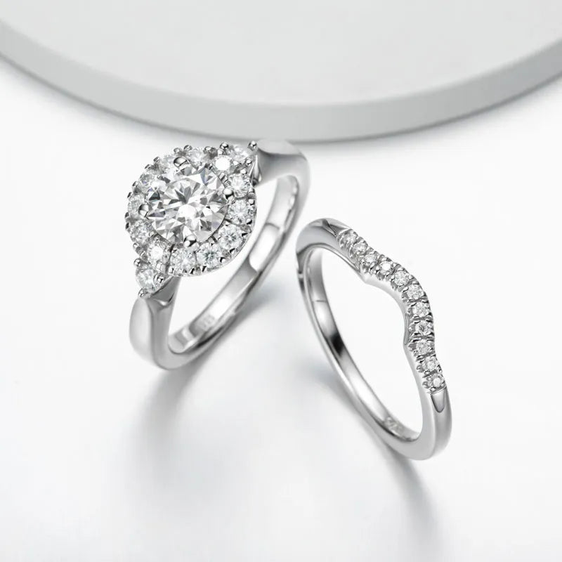 Holloway Jewellery Moissanite Diamond Ring Set UK