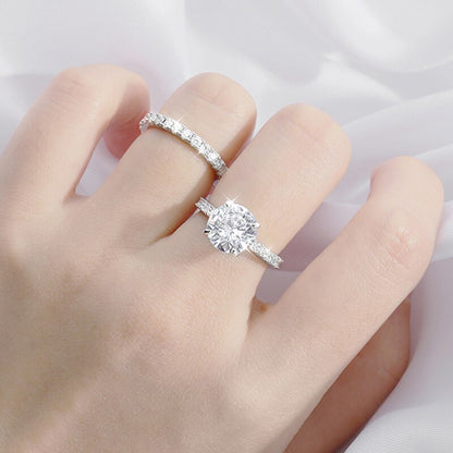 Engagement Ring Set Moissanite Diamond