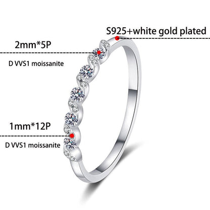Holloway Jewellery Moissanite Diamond Ring Sterling Silver