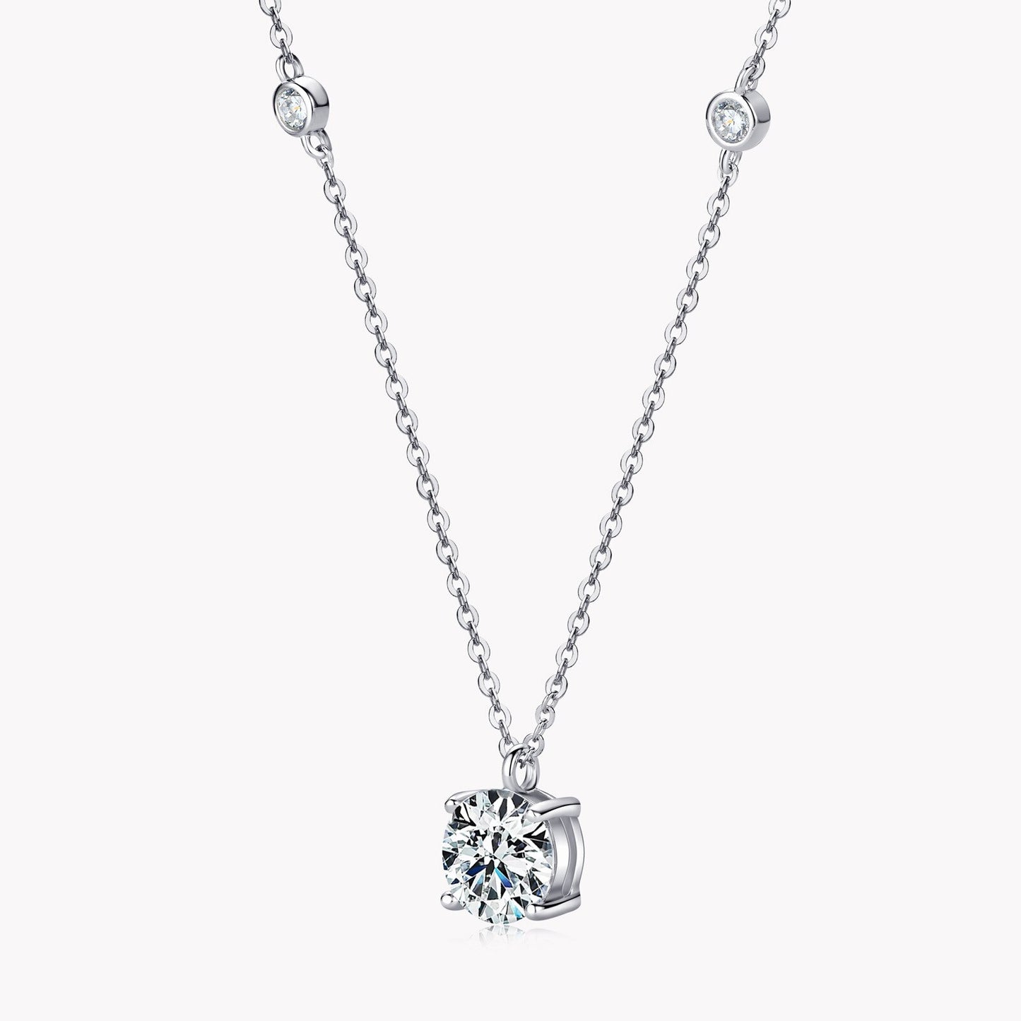 Holloway Jewellery US Moissanite Diamond Pendant Necklace