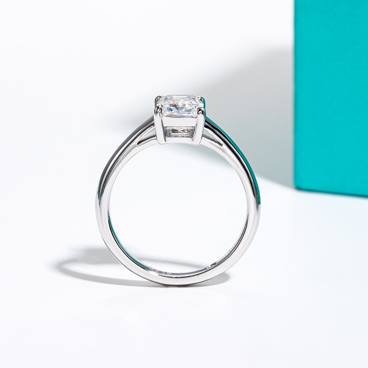 Holloway Jewellery Emerald Cut Moissanite Engagement Ring