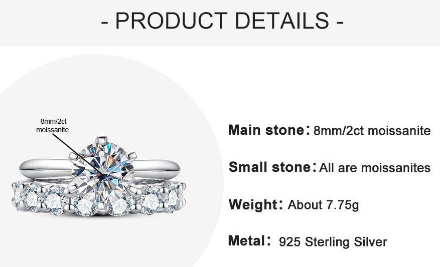 bridal set moissanite diamond rings Holloway Jewellery NZ