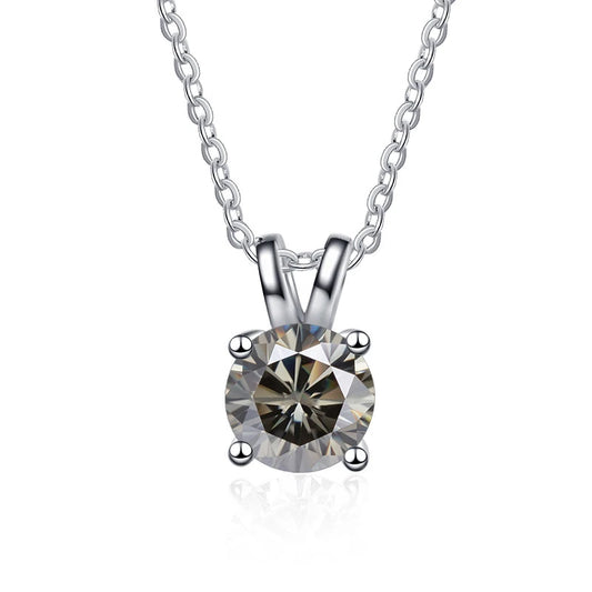 Holloway Jewellery UK 1 - 2 Carat Moissanite Diamond Pendant Necklace