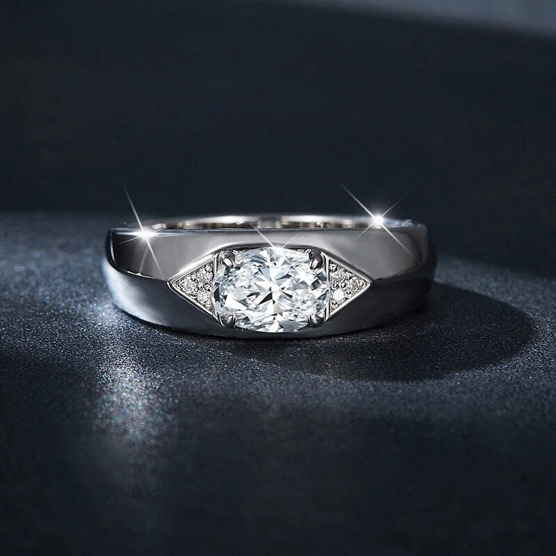 Oval Cut Moissanite Diamond Ring Free Shipping UK