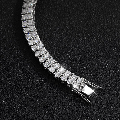 Sterling Silver Moissanite Diamond Tennis Bracelet Free Shipping US