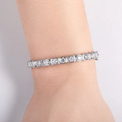 Sterling Silver Moissanite Diamond Bracelet UK