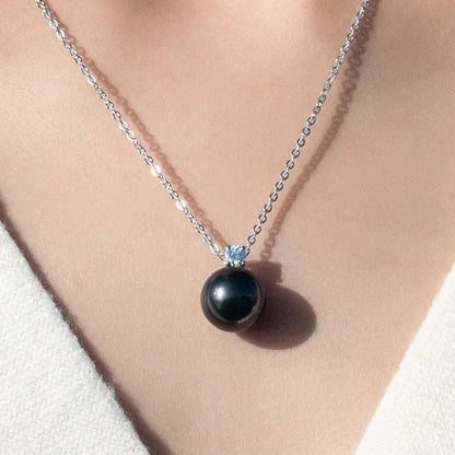 Black Pearl Necklace Free Shipping US
