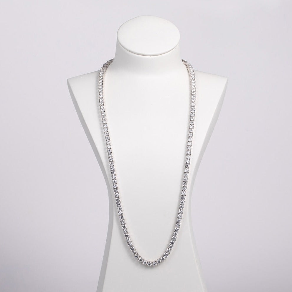 moissanite diamond tennis necklace womens 4mm moissanites