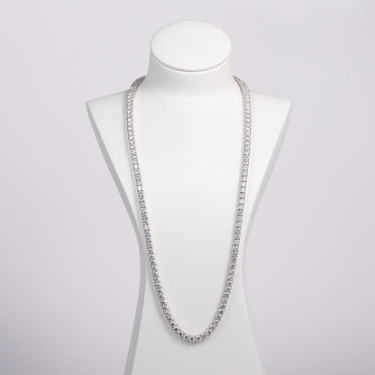 moissanite diamond tennis necklace womens 4mm moissanites