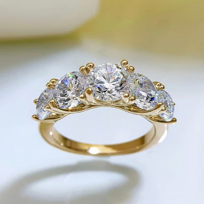 Moissanite ring five stone ring Holloway Jewellery NZ