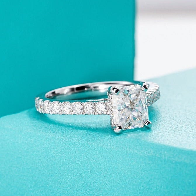 square moissanite diamond ring Holloway Jewellery Engagement Ring Australia