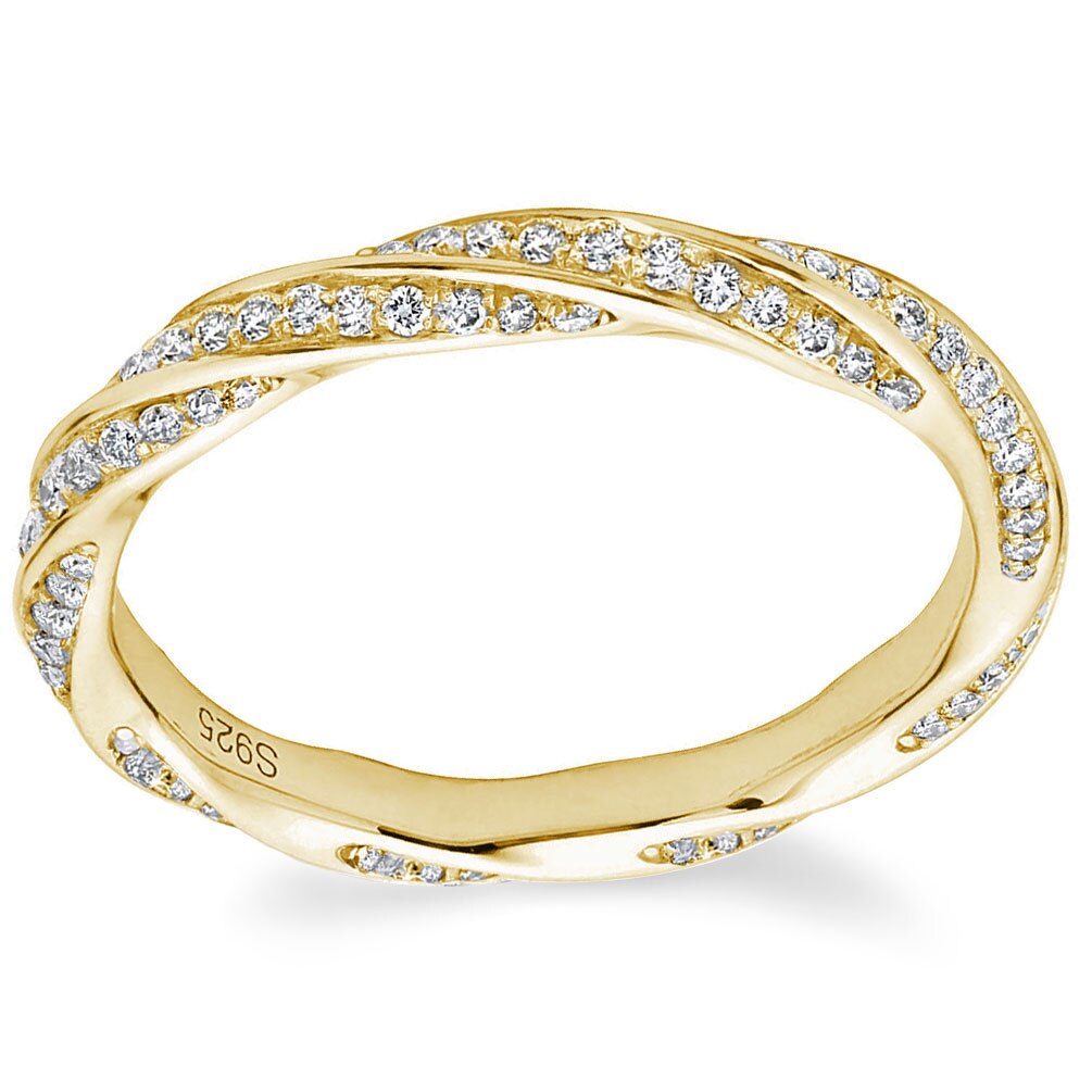 Moissanite Twist Eternity Ring Wedding Ring