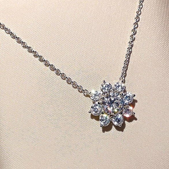 Moissanite Sterling Silver Necklace USA
