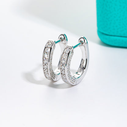 Sterling Silver Moissanite Diamond Earrings Holloway Jewellery