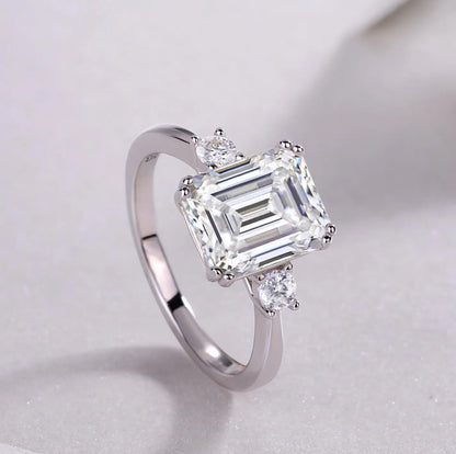 Holloway Jewellery Emerald Cut Moissanite Diamond Ring