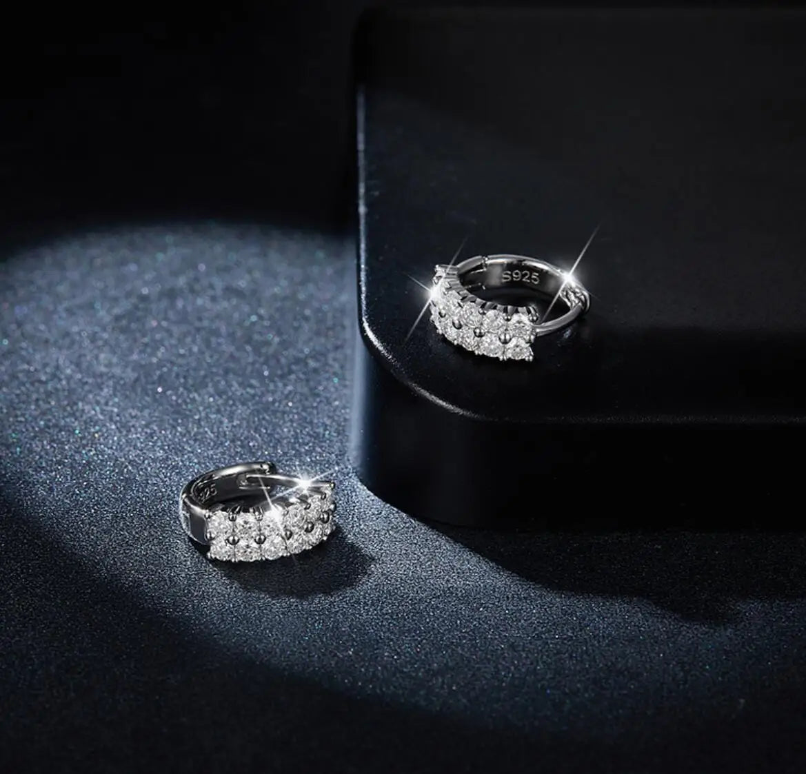 Moissanite Diamond Hoop Earrings Free Shipping AU