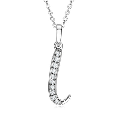 Initial Necklace Moissanite Diamond Sterling Silver Pendant Necklace NZ