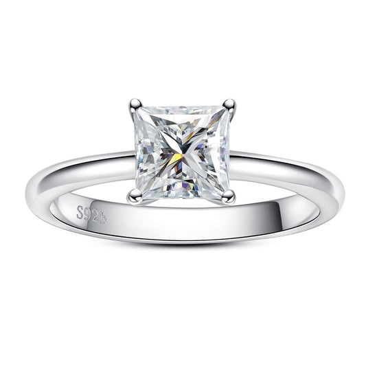 Princess Cut Moissanite Engagement Ring Holloway Jewellery Free Shipping