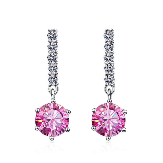 Holloway Jewellery Moissanite Diamond Dangle Drop Earrings