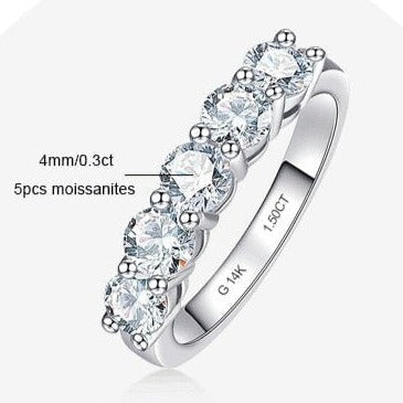 Moissanite Diamond Wedding Band Ring Free Shipping US