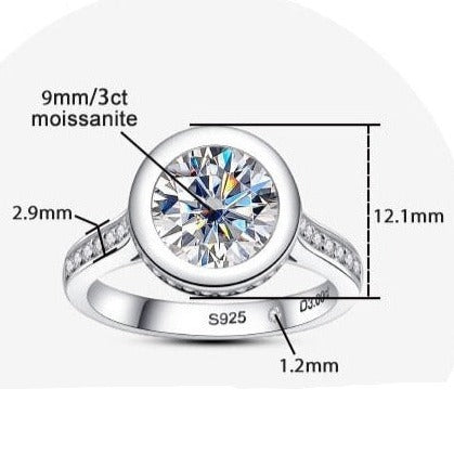 Moissanite Diamond Bezel Ring UK