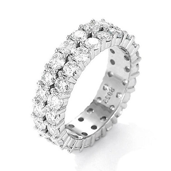 Sterling silver full hot sale eternity ring