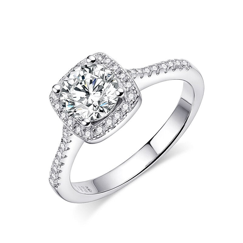 Moissanite Diamond Engagement Wedding Ring Set