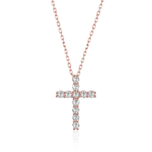 Moissanite Diamond Cross Necklace UK