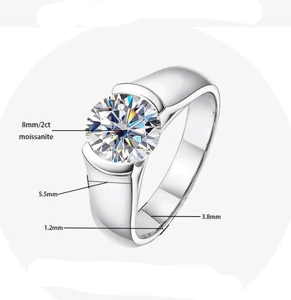 Moissanite Solitaire Diamond Ring UK