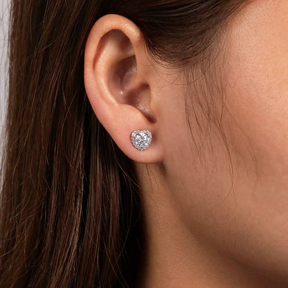 half carat stud earrings moissanite diamond studs