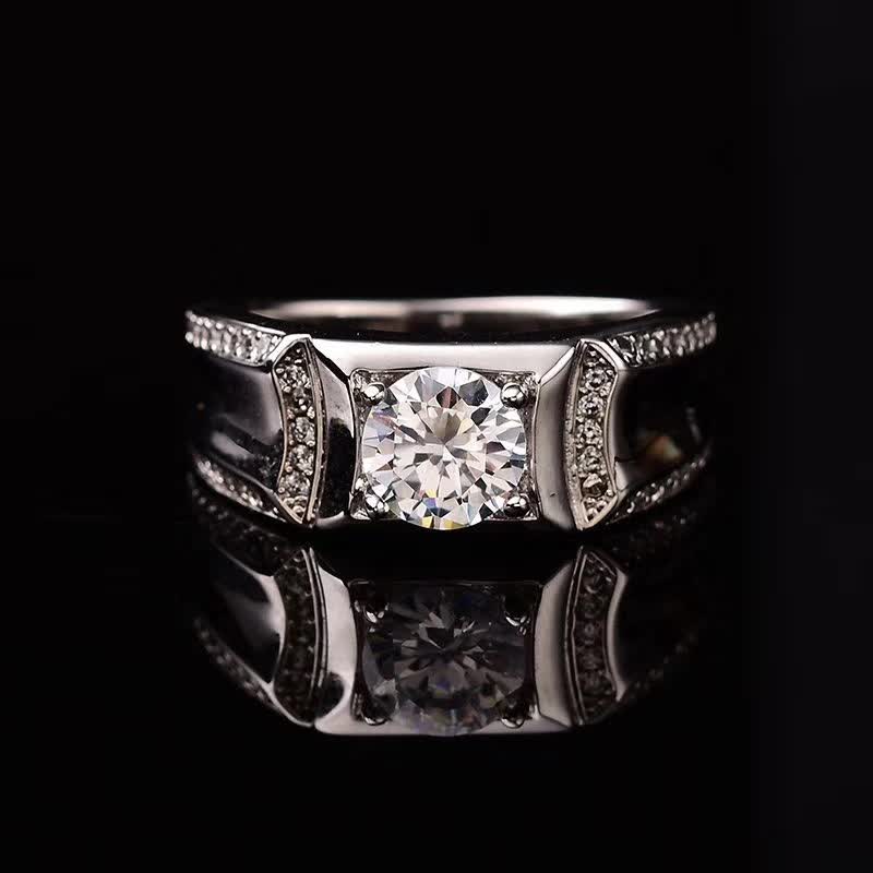 moissanite mens rings alternative diamond mens rings UK Holloway Jewellery UK