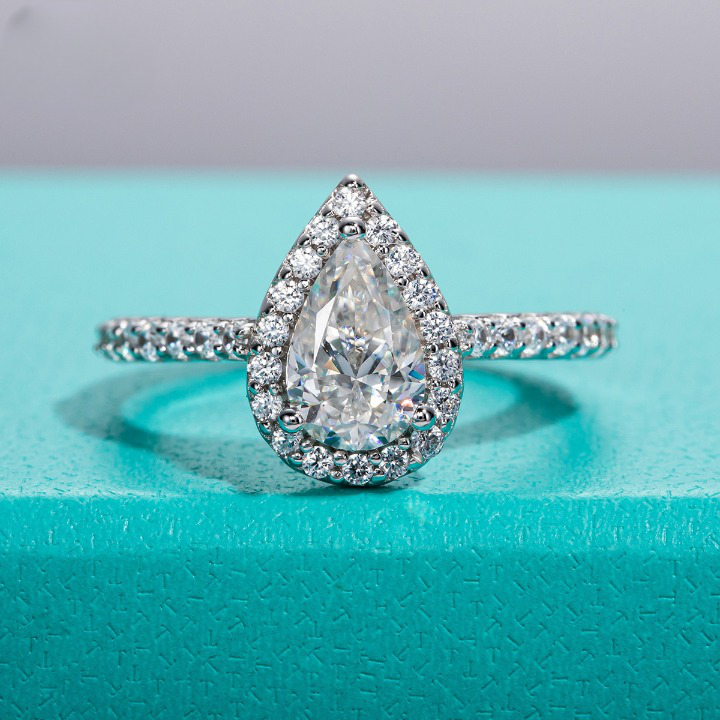 Pear Moissanite Diamond Ring Holloway Jewellery UK