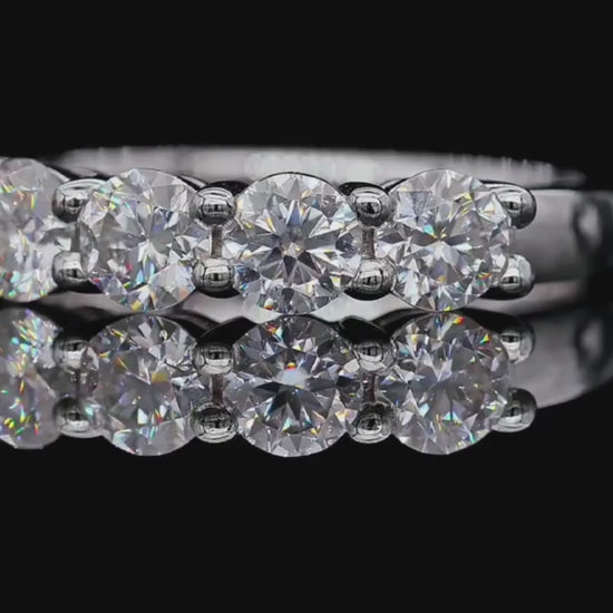Holloway Jewellery 14k White Gold Moissanite Ring Wedding Ring