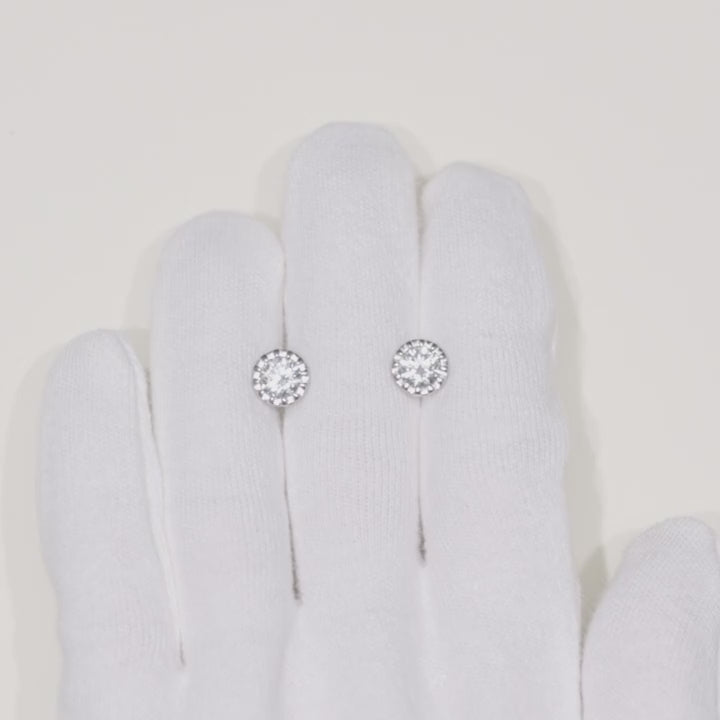 1ct stud earrings 2cttw moissanite diamond stud earrings UK Holloway Jewellery