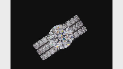 Stunning Moissanite Diamond Ring Set (3 Ring Set, 2 Ring Set or Wedding Band Only)