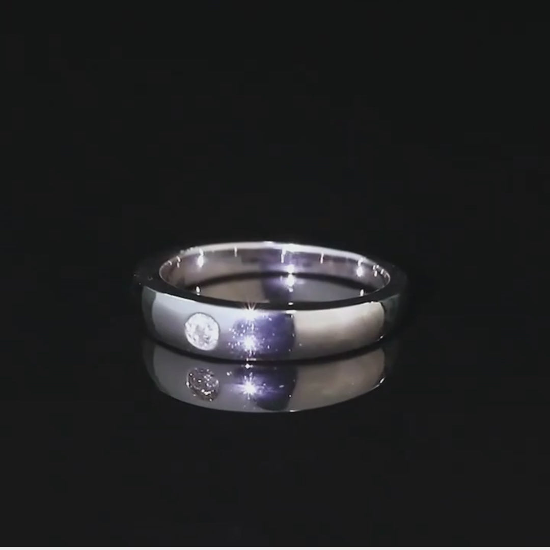 Mens wedding ring hot sale with stone