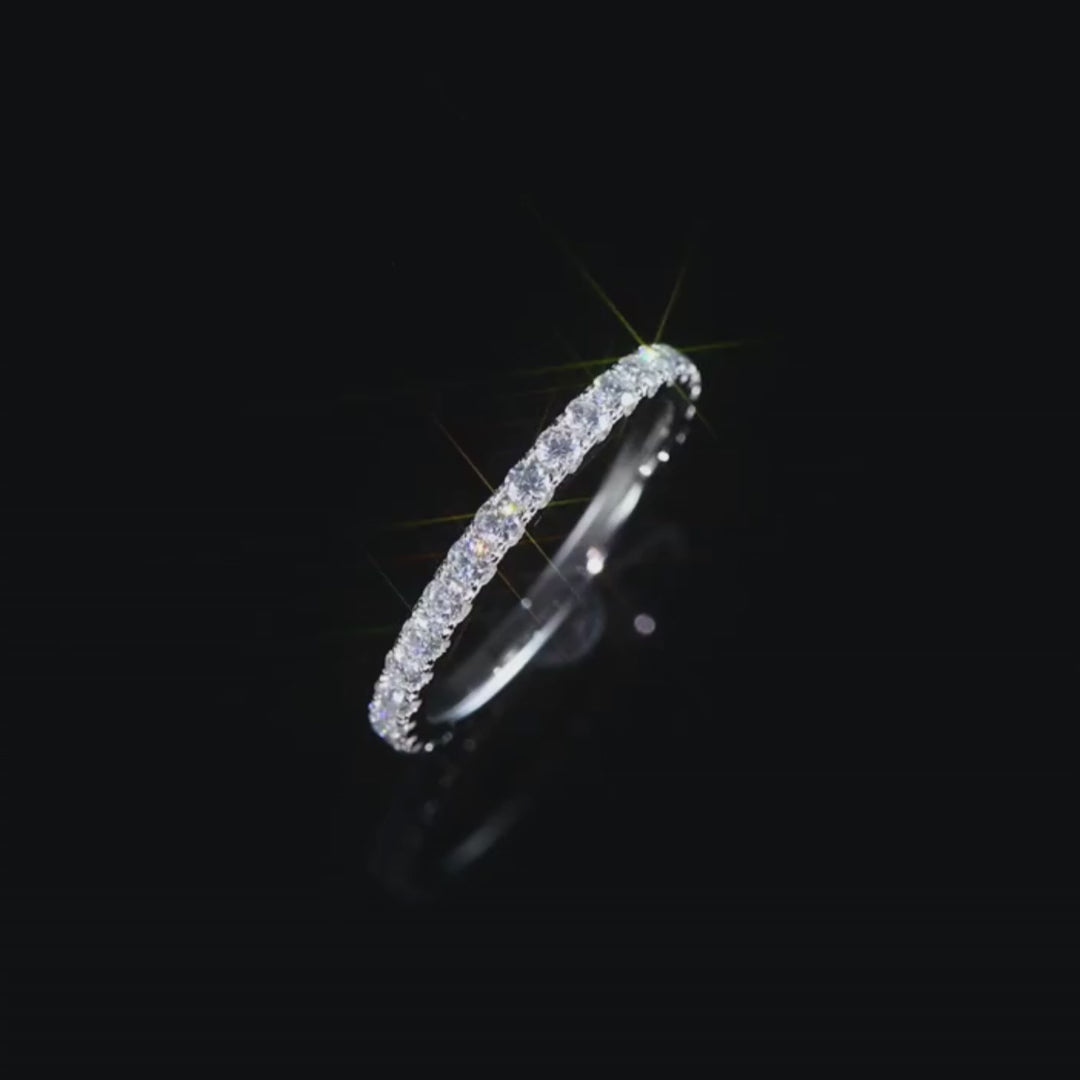 Holloway Jewellery Moissanite Eternity Ring 2mm Full Eternity Ring Video