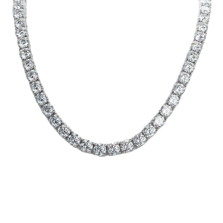 6.5mm tennis necklace 66cttw moissanite diamond tennis necklace